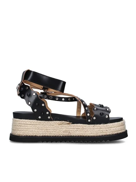 SANDALI CON ZEPPA CLW452100 DONNA NERO