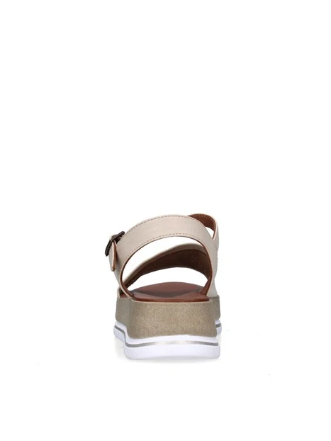 SANDALI CON ZEPPA WE3401 DONNA BEIGE