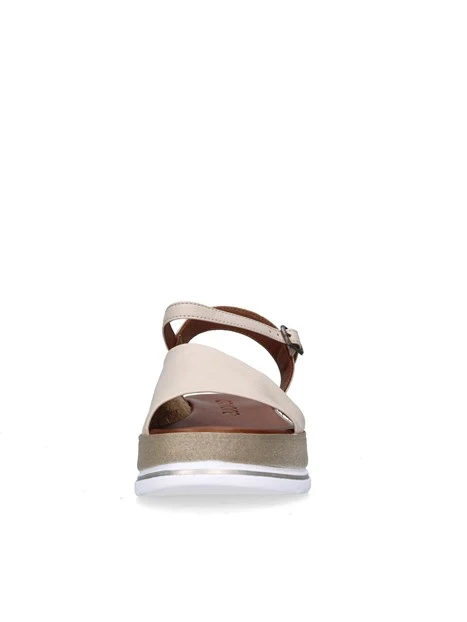 SANDALI CON ZEPPA WE3401 DONNA BEIGE