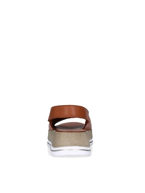 SANDALI CON ZEPPA WE3403 DONNA CUOIO