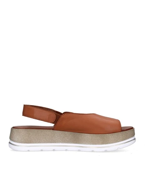 SANDALI CON ZEPPA WE3403 DONNA CUOIO