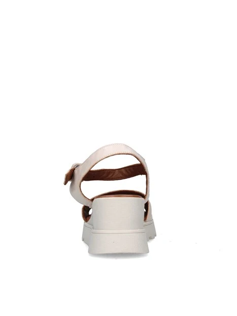 SANDALI CON ZEPPA WA0507 DONNA BEIGE