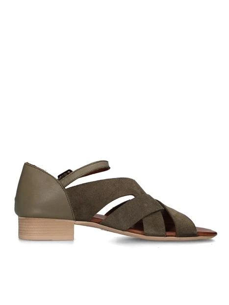 SANDALI TACCO BASSO WE2701 DONNA VERDONE
