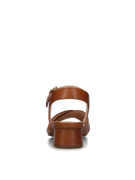 SANDALI TACCO BASSO 181346 SERINA35 DONNA MARRONE