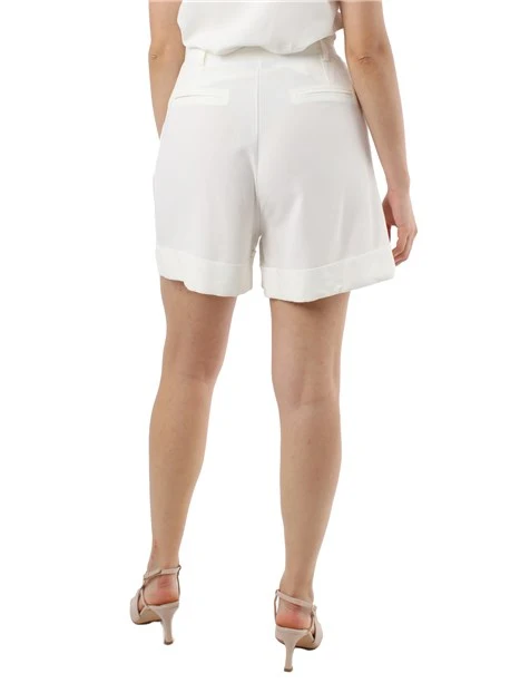 SHORTS IN LINO DONNA BIANCO PANNA