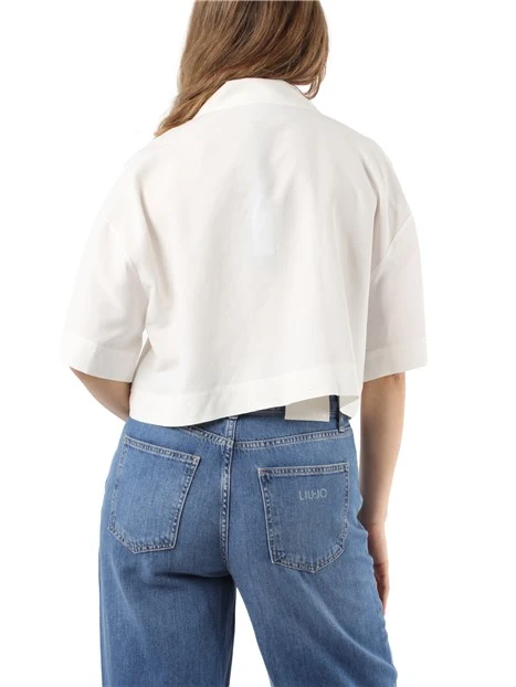 GIACCA CORTA IN LINO DONNA BIANCO