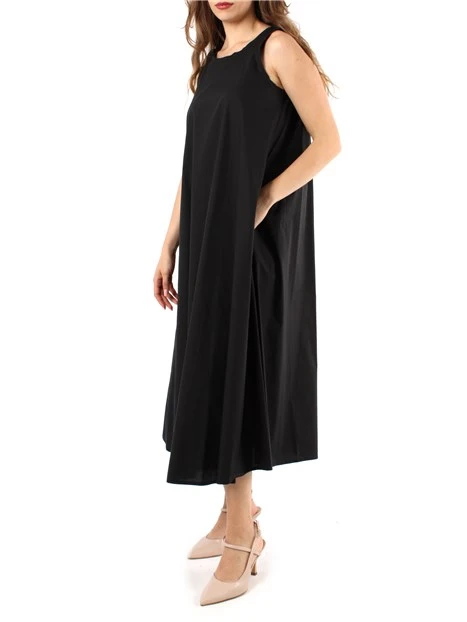 VESTITO LUNGO CON SPALLINE DONNA NERO