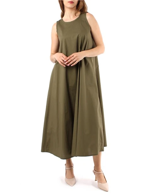 VESTITO LUNGO CON SPALLINE DONNA VERDE