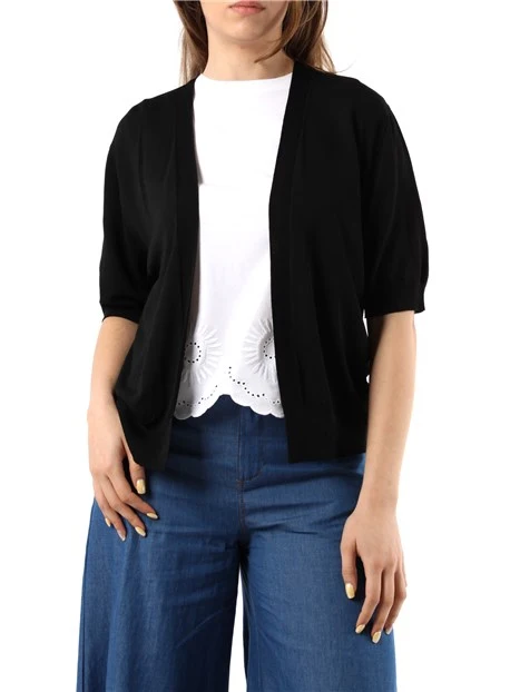 CARDIGAN IN MAGLIA DONNA NERO