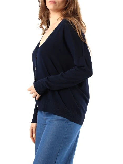 CARDIGAN CON BOTTONI DONNA BLU