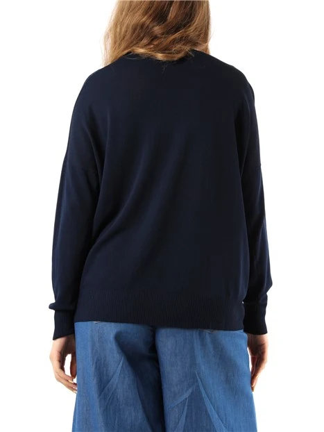 CARDIGAN CON BOTTONI DONNA BLU