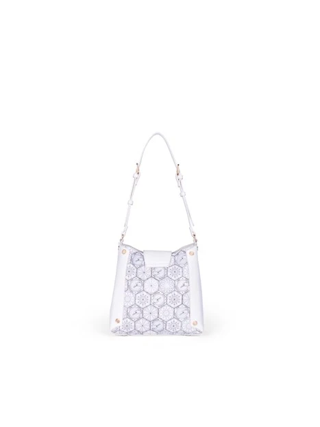 BORSA A SPALLA BENTD8626WZ DONNA BIANCO
