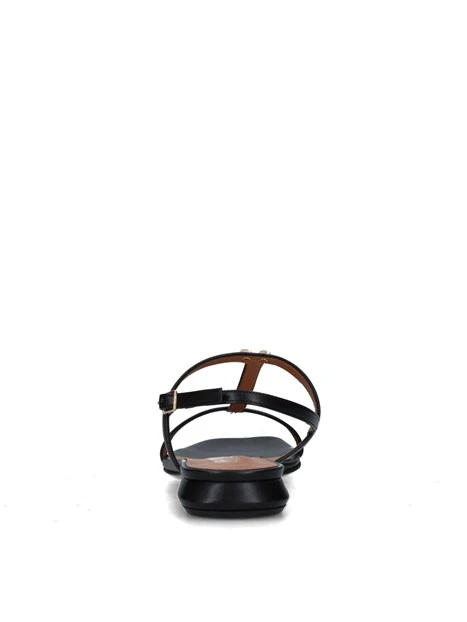 SANDALI TACCO BASSO L323 DONNA NERO