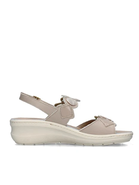 SANDALI CON ZEPPA K95232 DONNA BEIGE