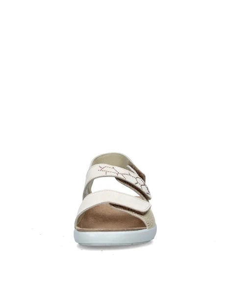 SANDALI CON ZEPPA Q60239 DONNA BEIGE