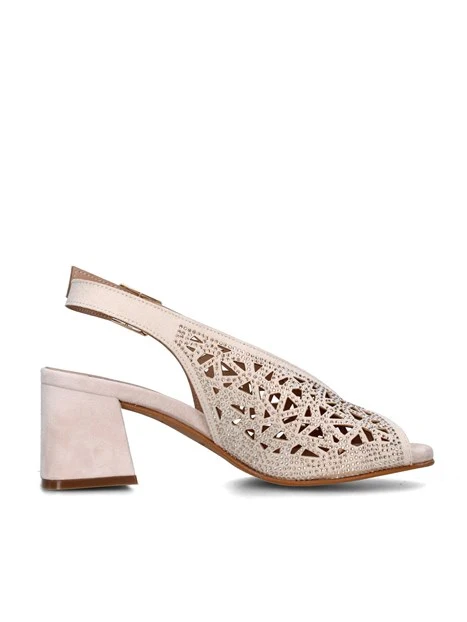SANDALI TACCO ALTO N653 DONNA BEIGE