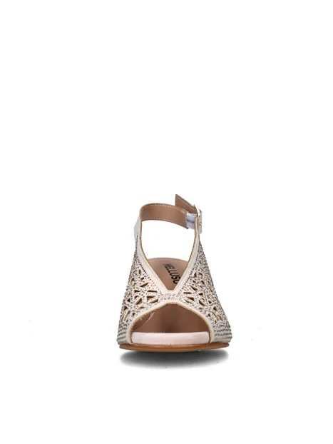 SANDALI TACCO ALTO N653 DONNA BEIGE