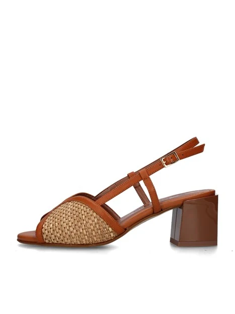 SANDALI TACCO ALTO K35534 DONNA MARRONE