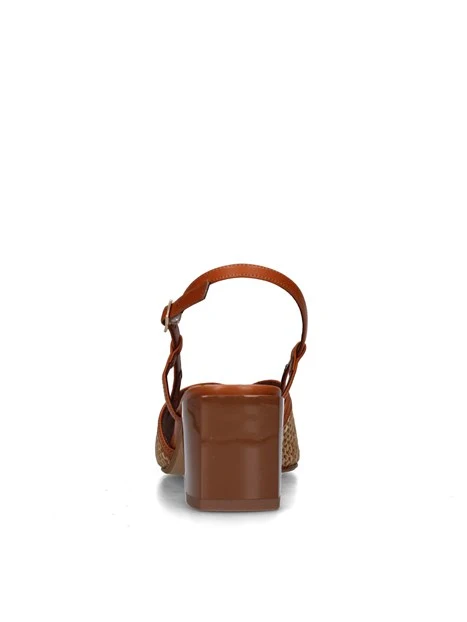 SANDALI TACCO ALTO K35534 DONNA MARRONE