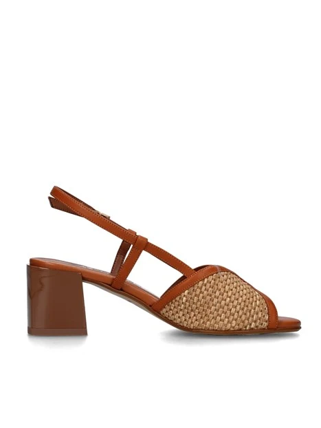 SANDALI TACCO ALTO K35534 DONNA MARRONE