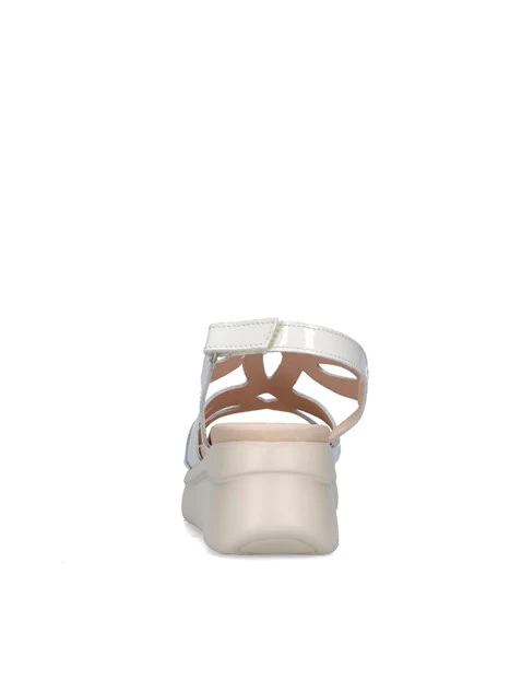 SANDALI CON ZEPPA 29927 DONNA BIANCO