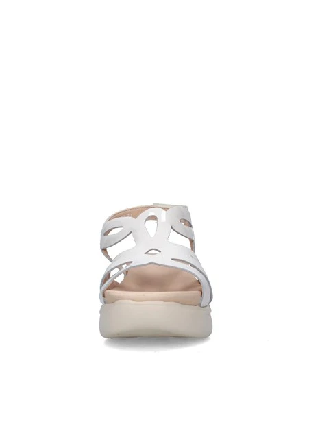 SANDALI CON ZEPPA 29927 DONNA BIANCO