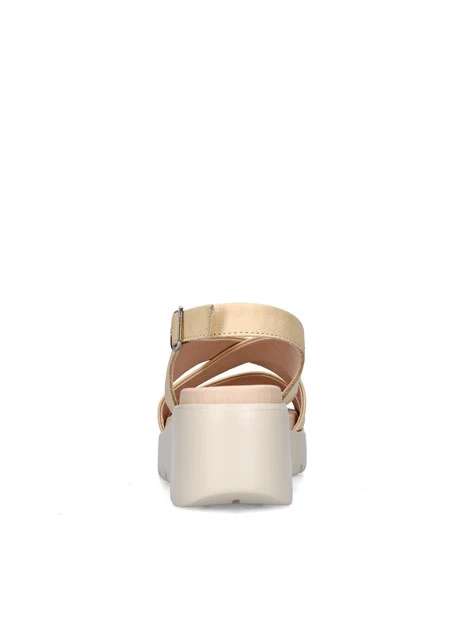 SANDALI CON ZEPPA 32012 DONNA BEIGE