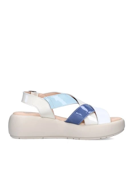 SANDALI CON ZEPPA 34001 MULTICOLORE DONNA BLU JEANS