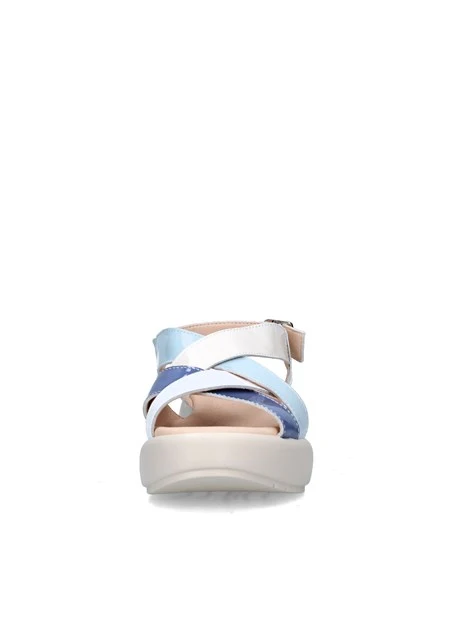 SANDALI CON ZEPPA 34001 MULTICOLORE DONNA BLU JEANS