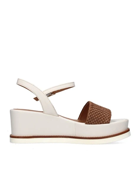 SANDALI CON ZEPPA 2162/JIL/XLG DONNA CUOIO BEIGE
