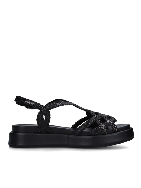 SANDALI CON ZEPPA 2264/ARES DONNA NERO