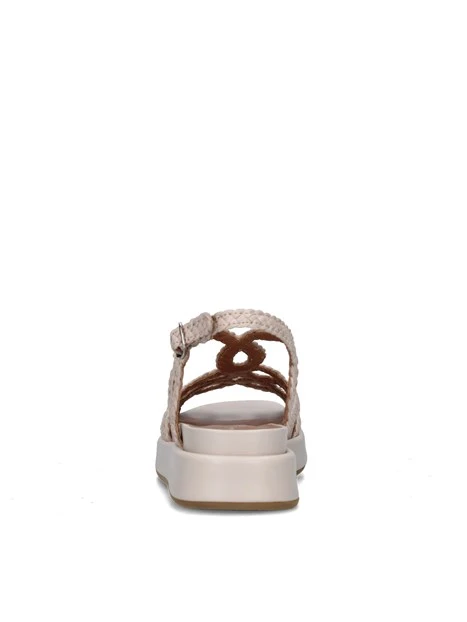 SANDALI CON ZEPPA 2264/ARES DONNA BEIGE