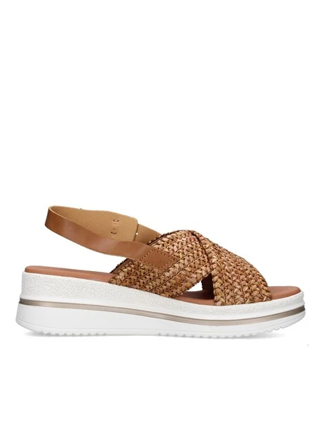 SANDALI CON ZEPPA VG2101A DONNA BEIGE