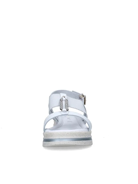 SANDALI CON ZEPPA V32120 DONNA BIANCO