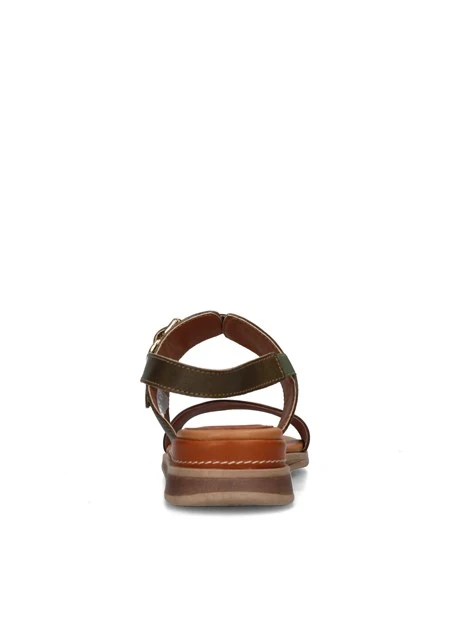 SANDALI CON ZEPPA 47011 DONNA VERDE