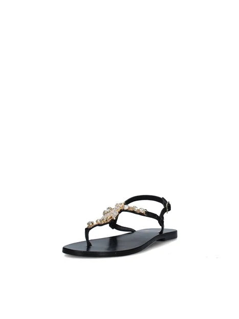 SANDALI TACCO BASSO PPJ330 DONNA NERO