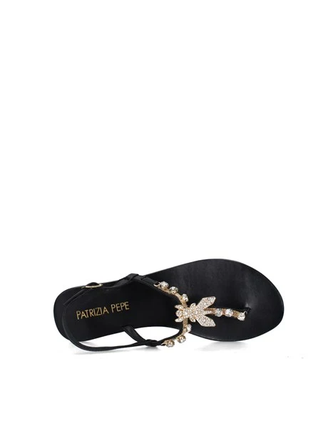 SANDALI TACCO BASSO PPJ330 DONNA NERO