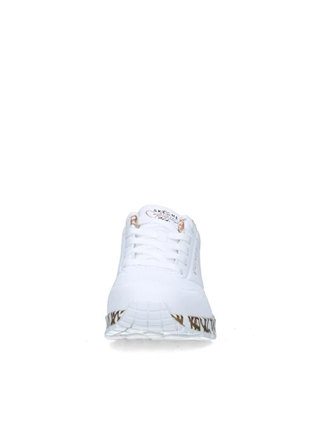 SNEAKERS BASSE UNO - LOVING LOVE DONNA BIANCO ORO