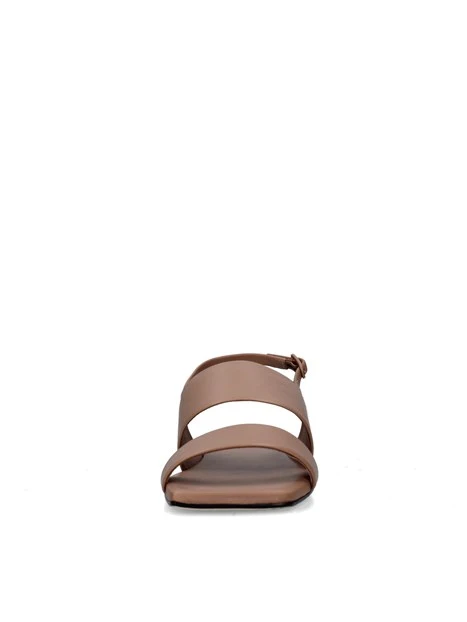 SANDALI TACCO BASSO 37713 DONNA MARRONE