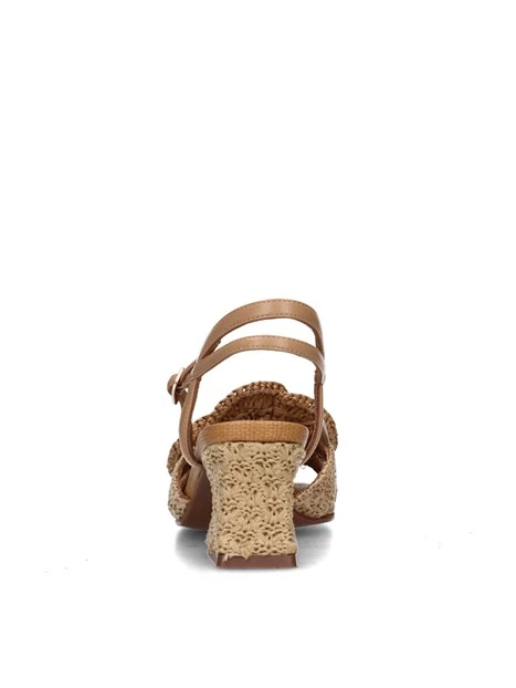 SANDALI TACCO ALTO 10017 DONNA CUOIO