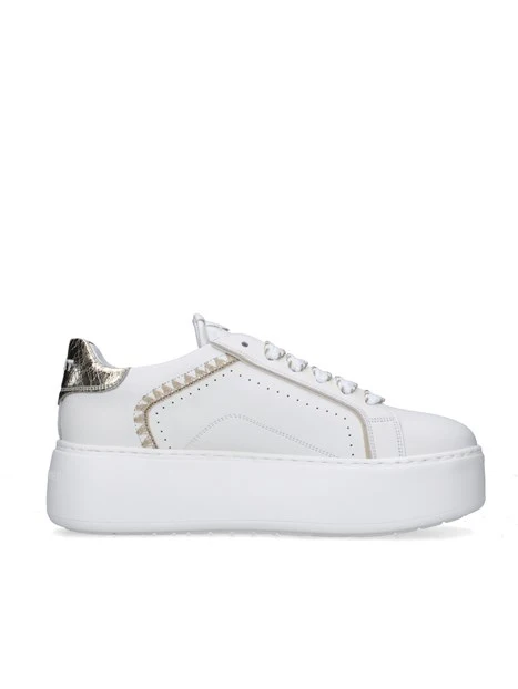 SNEAKERS PLATFORM J-002 DONNA BIANCO ORO