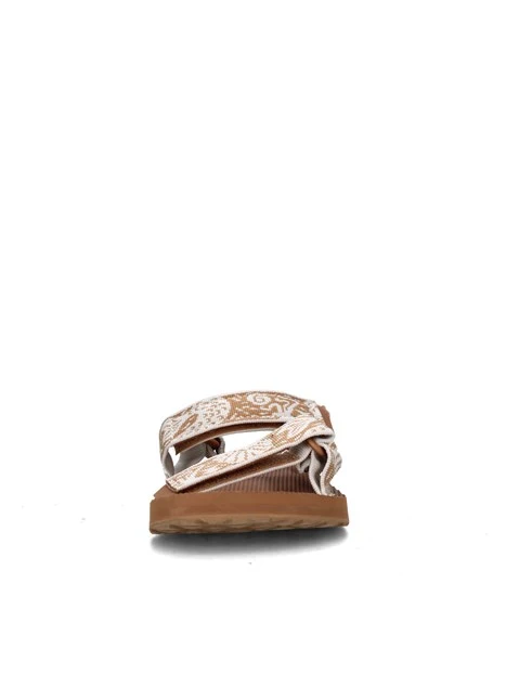 SANDALI BASSI 1003987 DONNA BIANCO BEIGE