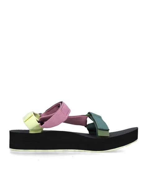 SANDALI CON ZEPPA 1090969 NERO LILLA