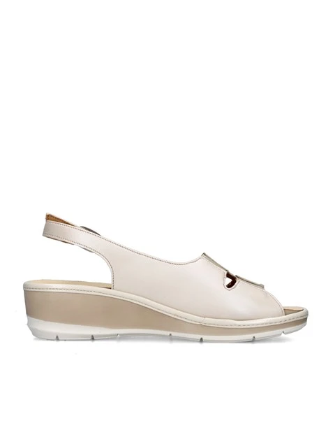 SANDALI CON ZEPPA IO12135C DONNA BEIGE