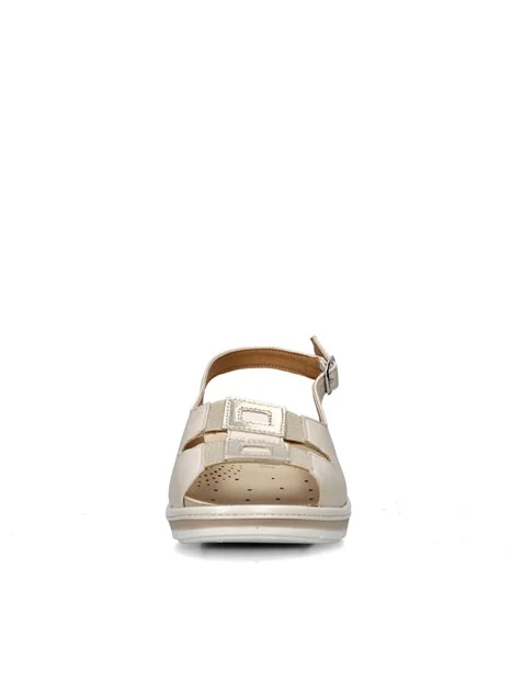 SANDALI CON ZEPPA IO12135C DONNA BEIGE