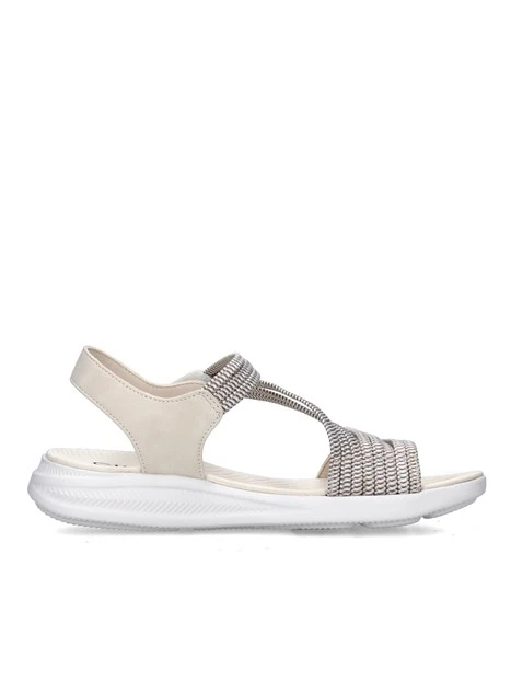 SANDALI CON ZEPPA MCS101 DONNA BEIGE