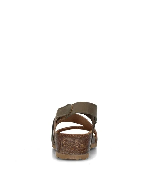 SANDALI CON ZEPPA 12A2390 DONNA BEIGE VERDONE
