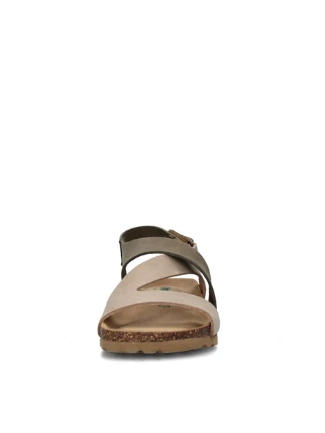 SANDALI CON ZEPPA 12A2390 DONNA BEIGE VERDONE