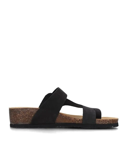 SANDALI CON ZEPPA 12A2423 DONNA NERO