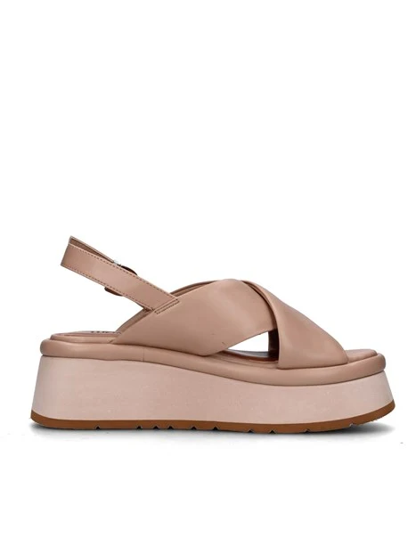 SANDALI CON ZEPPA TL114 DONNA BEIGE
